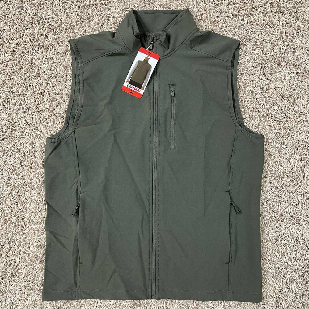 32 Degrees Heat Men’s Tech Vest Green, Size Medium (New)